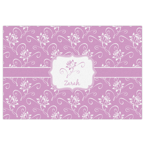 Lotus Flowers Indoor / Outdoor Rug - 4'x6' - Front Flat