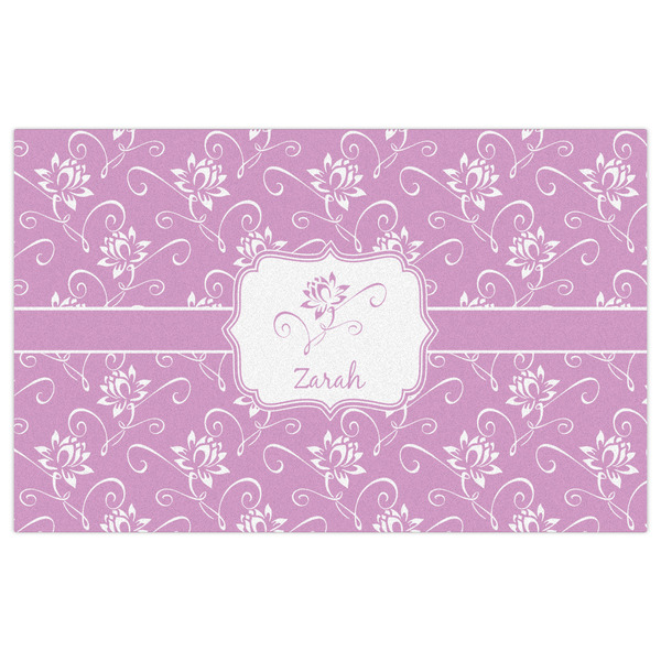 Lotus Flowers Indoor / Outdoor Rug - 5'x8' - Front Flat