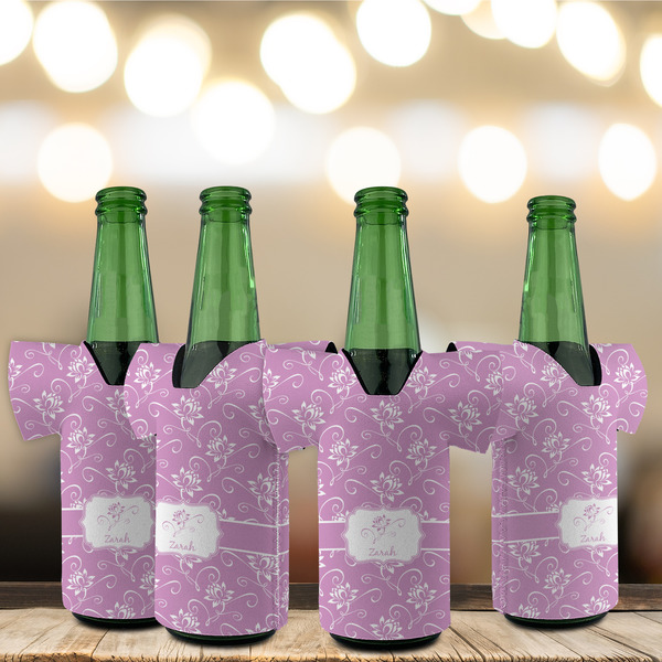 Lotus Flowers Jersey Bottle Cooler - Set of 4 - LIFESTYLE