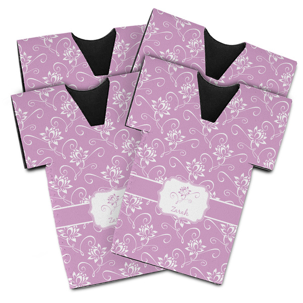 Lotus Flowers Jersey Bottle Cooler - Set of 4 - MAIN (flat)