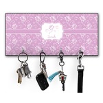 Lotus Flowers Key Hanger w/ 4 Hooks w/ Graphics and Text