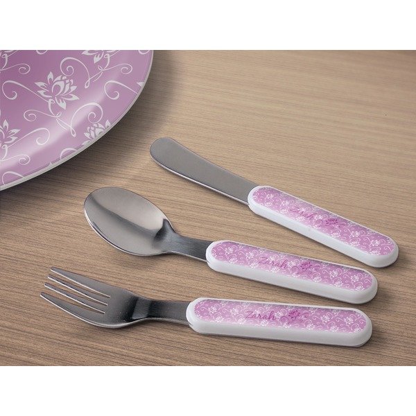 Lotus Flowers Kids Flatware w/ Plate