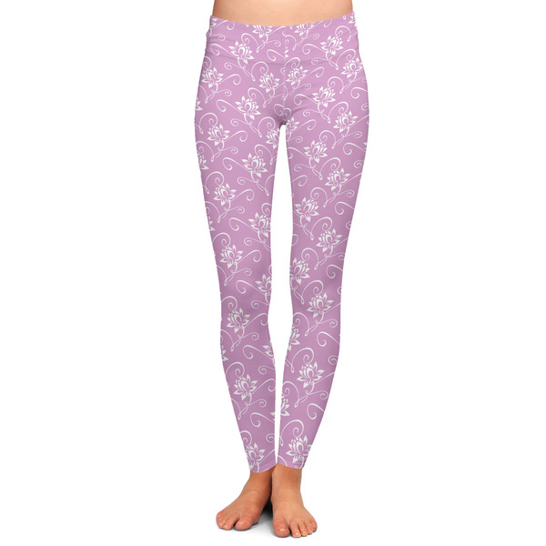 Custom Lotus Flowers Ladies Leggings - Extra Large