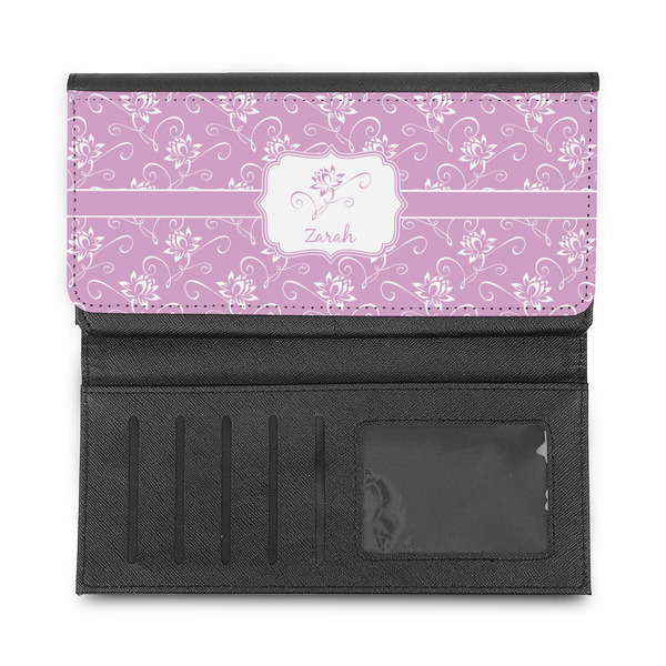 Lotus Flowers Ladies Wallet - Half Way Open