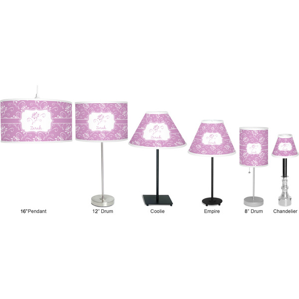 Lotus Flowers Lamp Full View Size Comparison