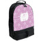 Lotus Flowers Large Backpack - Black - Angled View