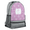 Lotus Flowers Large Backpack - Gray - Angled View