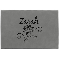 Lotus Flowers Large Gift Box w/ Engraved Leather Lid (Personalized)