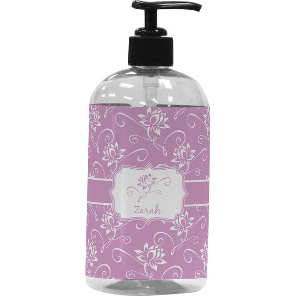 Custom Lotus Flowers Plastic Soap / Lotion Dispenser (Personalized)