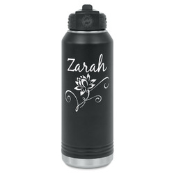 Lotus Flowers Water Bottles - Laser Engraved (Personalized)