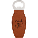 Lotus Flowers Leatherette Bottle Opener (Personalized)