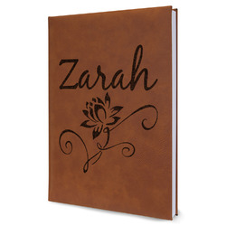 Lotus Flowers Leather Sketchbook - Large - Double Sided (Personalized)