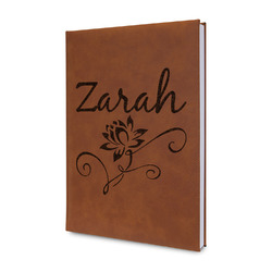 Lotus Flowers Leather Sketchbook - Small - Double Sided (Personalized)