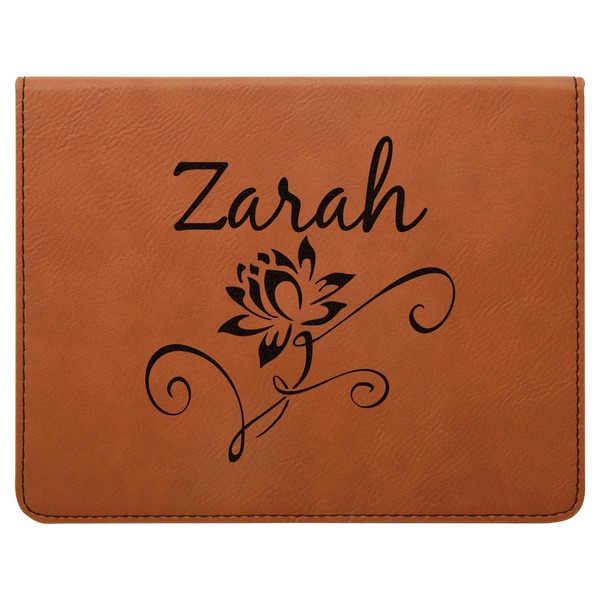 Lotus Flowers Leatherette 4-Piece Wine Tool Set Flat