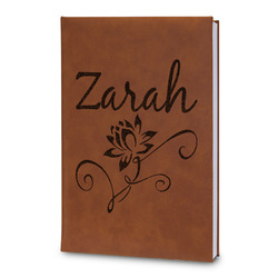 Lotus Flowers Leatherette Journal - Large - Double Sided (Personalized)