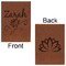 Lotus Flowers Leatherette Journals - Large - Double Sided - Front & Back View