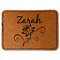 Lotus Flowers Faux Leather Iron On Patch - Rectangle (Personalized)