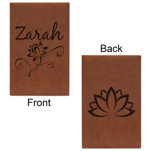 Lotus Flowers Leatherette Sketchbooks - Small - Double Sided - Front & Back View
