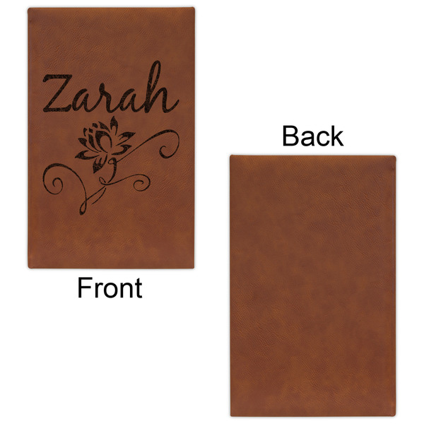 Lotus Flowers Leatherette Sketchbooks - Small - Single Sided - Front & Back View