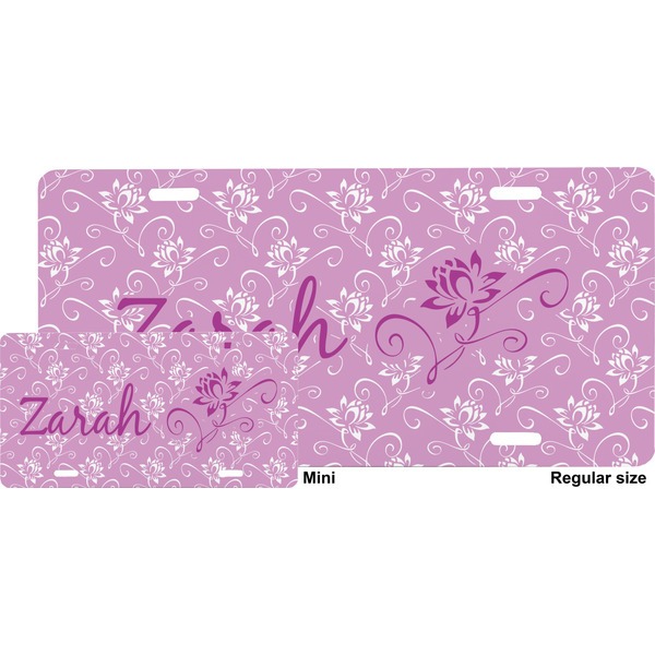 Lotus Flowers License Plate (Sizes)