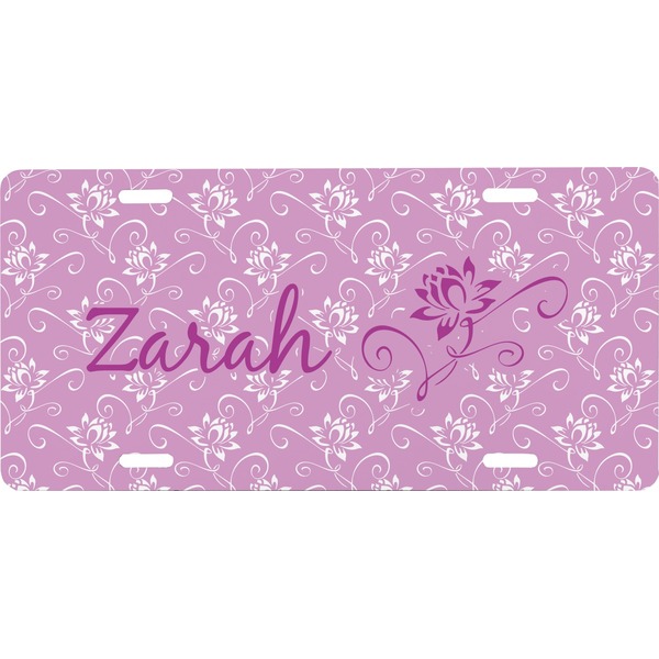 Custom Lotus Flowers Front License Plate (Personalized)