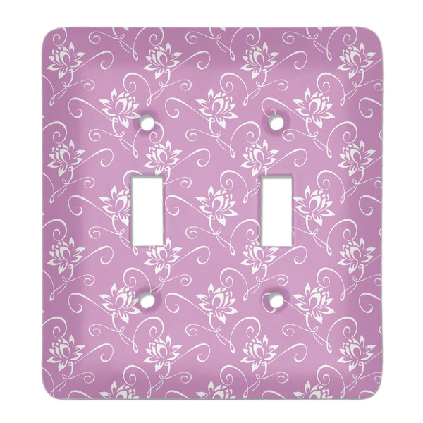 Custom Lotus Flowers Light Switch Cover (2 Toggle Plate)