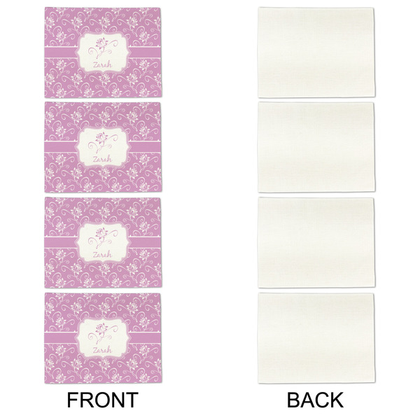 Lotus Flowers Linen Placemat - APPROVAL Set of 4 (single sided)