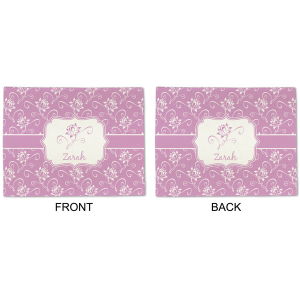 Lotus Flowers Linen Placemat - APPROVAL (double sided)