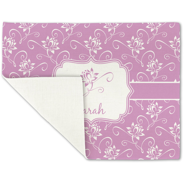 Lotus Flowers Linen Placemat - Folded Corner (single side)