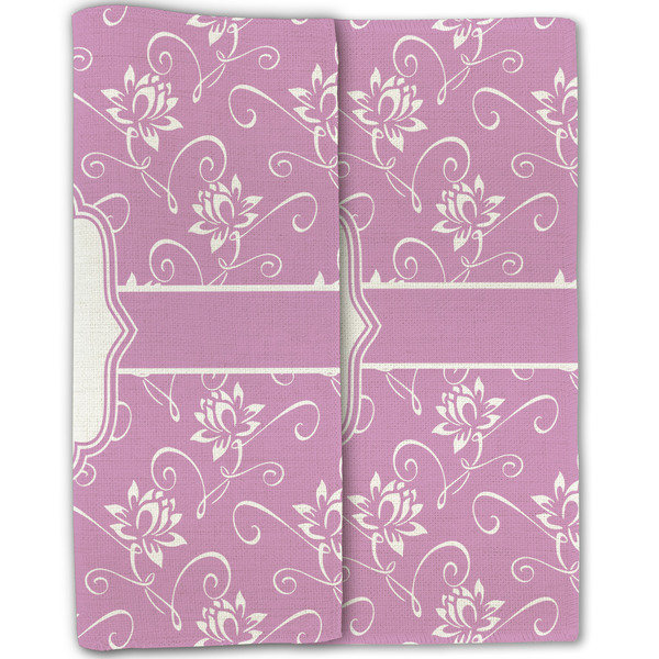 Lotus Flowers Linen Placemat - Folded Half (double sided)