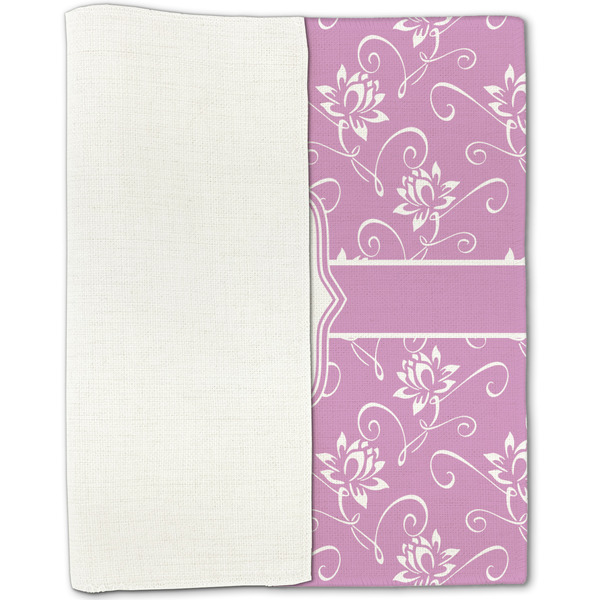 Lotus Flowers Linen Placemat - Folded Half