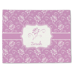 Lotus Flowers Single-Sided Linen Placemat - Single w/ Name or Text