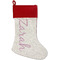 Lotus Flowers Linen Stockings w/ Red Cuff - Front