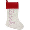 Lotus Flowers Red Linen Stocking (Personalized)