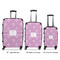 Lotus Flowers Luggage Bags all sizes - With Handle