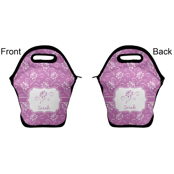 Lotus Flowers Lunch Bag - Front and Back