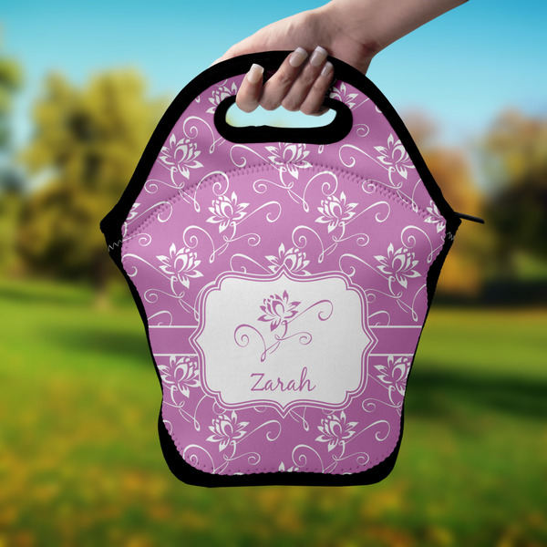 Lotus Flowers Lunch Bag - Hand