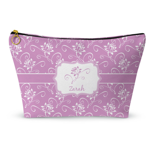 Custom Lotus Flowers Makeup Bag - Small - 8.5"x4.5" (Personalized)