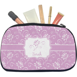 Lotus Flowers Makeup / Cosmetic Bag - Medium (Personalized)