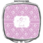 Lotus Flowers Compact Makeup Mirror (Personalized)