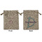 Lotus Flowers Medium Burlap Gift Bag - Front & Back (Personalized)