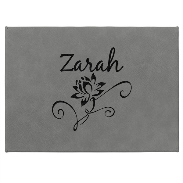 Lotus Flowers Medium Gift Box with Engraved Leather Lid - Approval