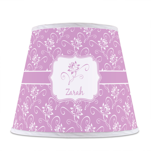 Lotus Flowers Poly Film Empire Lampshade - Front View