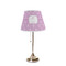 Lotus Flowers Poly Film Empire Lampshade - On Stand
