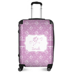Lotus Flowers Suitcase - 24" Medium - Checked (Personalized)
