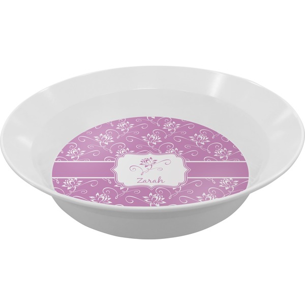 Custom Lotus Flowers Melamine Bowl (Personalized)