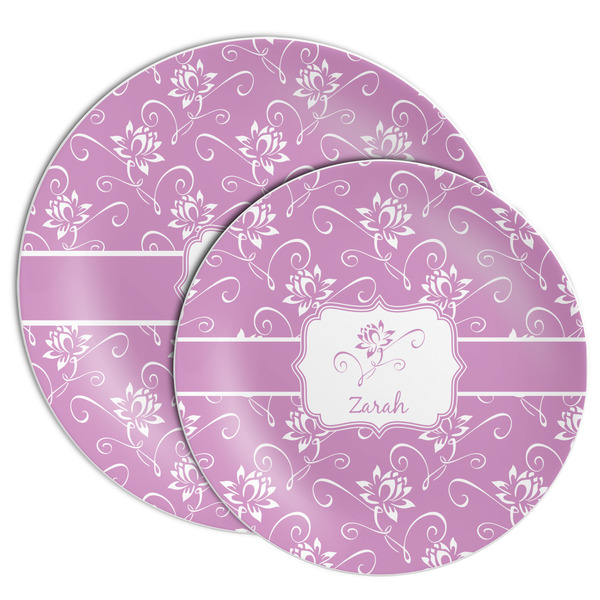 Lotus Flowers Melamine Plates - PARENT/MAIN