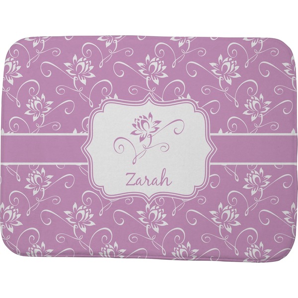 Custom Lotus Flowers Memory Foam Bath Mat - 48"x36" (Personalized)