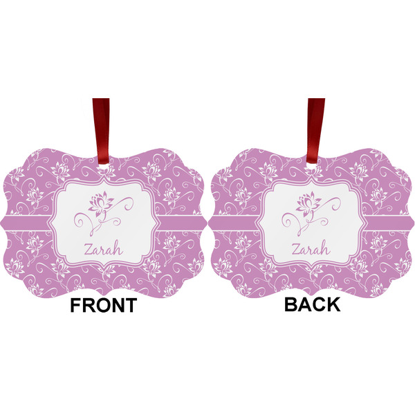 Lotus Flowers Metal Benilux Ornament - Front and Back (APPROVAL)