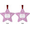 Lotus Flowers Metal Star Ornament - Front and Back